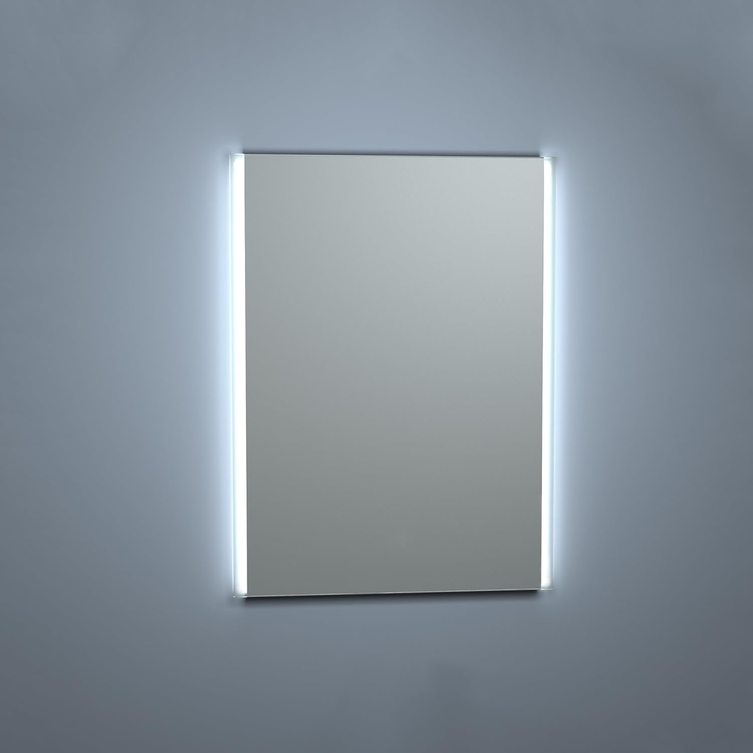 kristaled 背光浴室镜,玻璃,银色,60 x 80 x 3 厘米